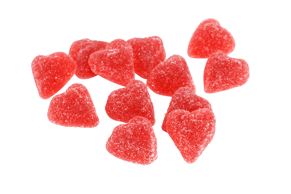 Röda hjärtan, sockrade