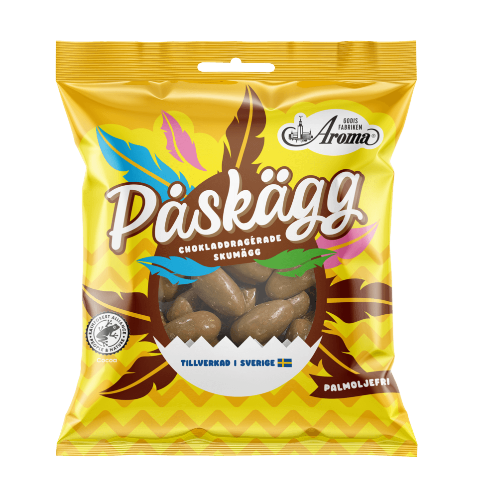 Påskägg Chokladdragerade skum 90g